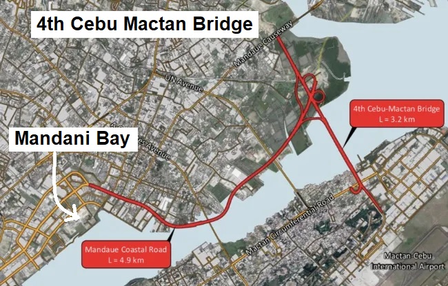 4th Cebu Mactan Bridge Location
